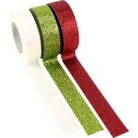 Glitterklebeband, 3er-Set – rot/grün - 300476 b 17