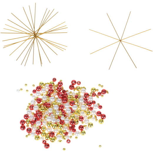 300493_a_18 Perlensterne, 5 Stück - 300493 a 18
