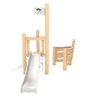 Piratenschiff mit Rutsche aus Robinienholz – ROBINIA RB1235 - 45b3 rb12352s