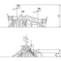 Große Spielschiff-Anlage aus Robinienholz – ROBINIA RB1238 - 9f75 rb1238front