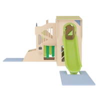 Spielburg Owlaf Erlebniswelt mit Kletterwand und Rutsche - Owlaf Playhouse Corner Set of 5 Corner Natural View02