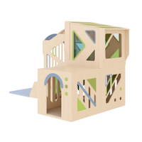 Kletterburg Owlaf Spielwelt mit Kletterwand - Owlaf Playhouse Set of 4 Natural View01