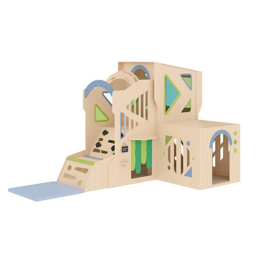 Owlaf_Playhouse_Set_of_4_Natural_View04 Kletterburg Owlaf Spielwelt mit Kletterwand - Owlaf Playhouse Set of 4 Natural View04