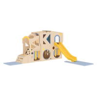 Spielburg Owlaf Traumwelt mit Kletterwand und Rutsche - Owlaf Playhouse Set of 5 Primary View04