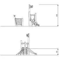 Piratenschiff mit Rutsche aus Robinienholz – ROBINIA RB1235 - aa6d rb1235front