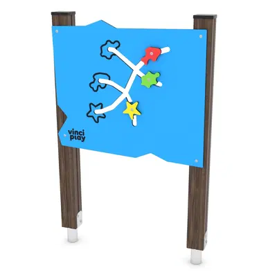 Spielwand mit bunten Elementen – SOLO WD1468