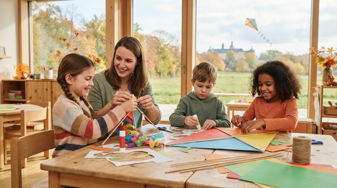 Drachen basteln mit Kindern: Kreative Herbstideen für die Kita