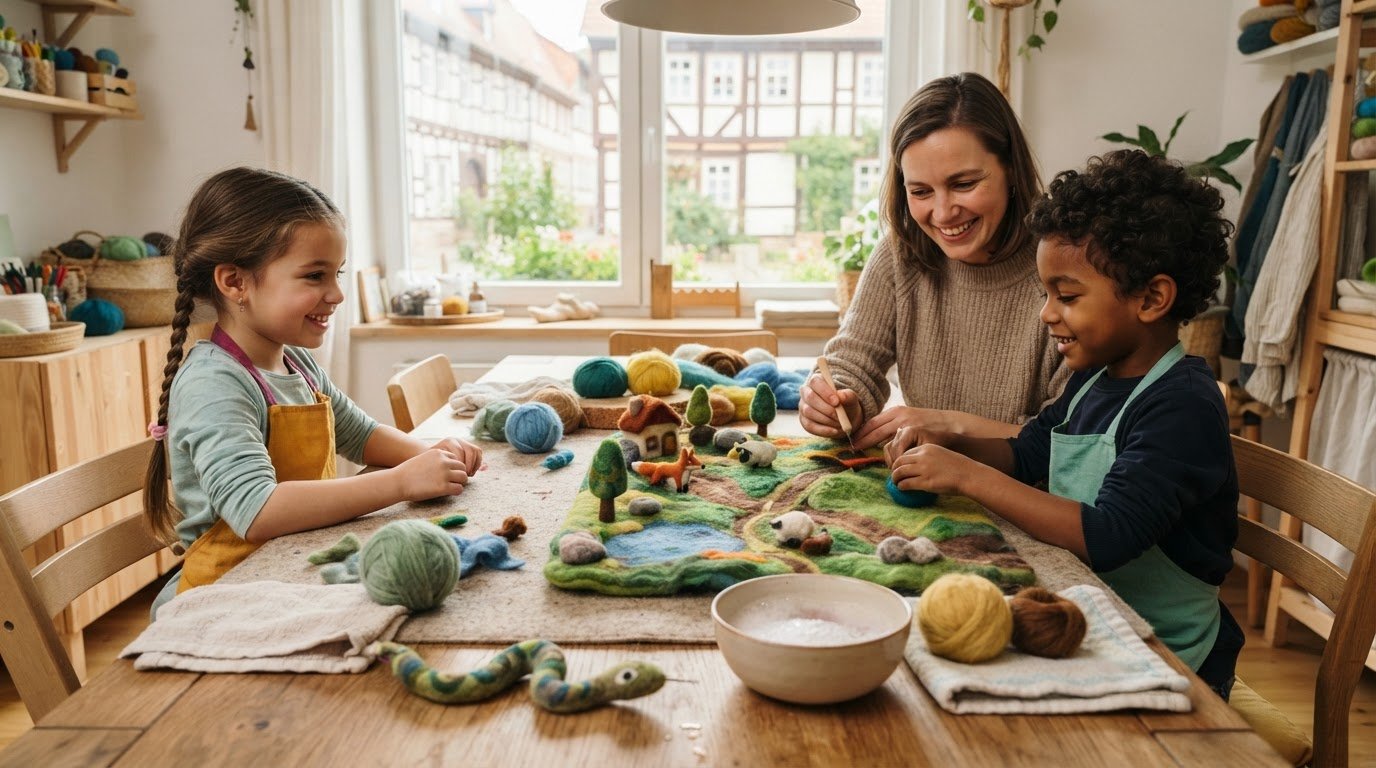 Filzen mit Kindern: Einfache Anleitung & kreative Ideen