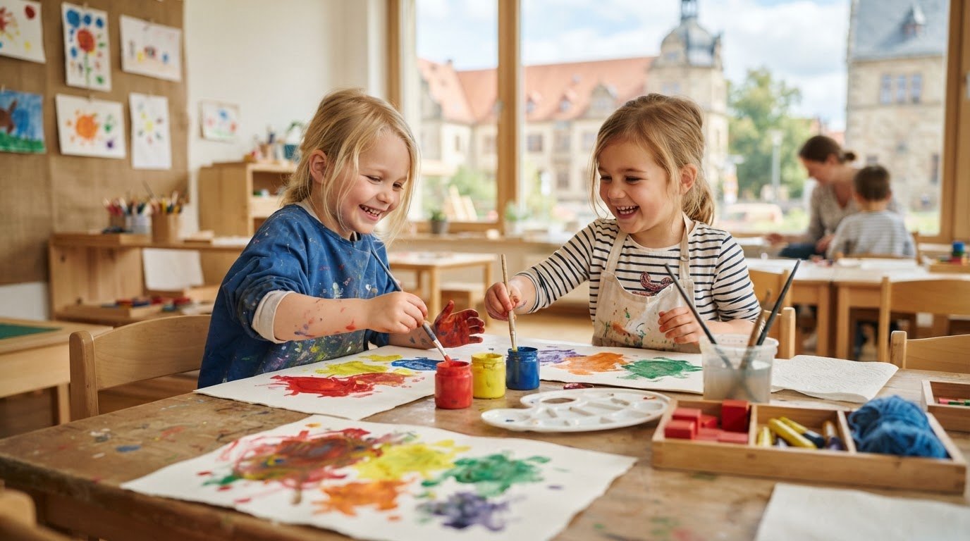 Grundfarben im Kindergarten: Farben spielerisch entdecken & lernen