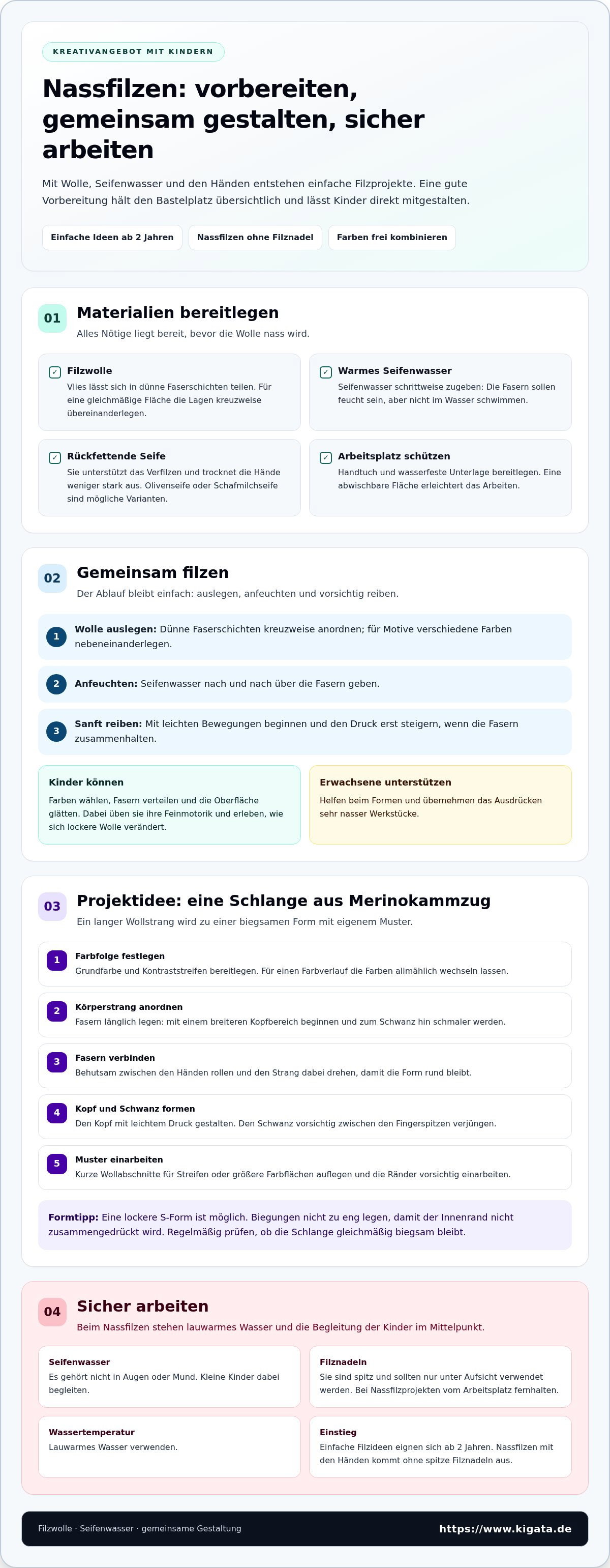 Filzen mit Kindern: Einfache Anleitung & kreative Ideen